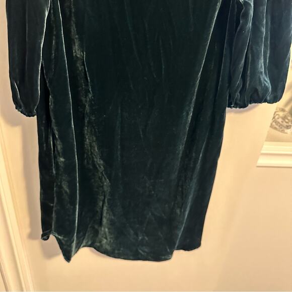 NWT JAG Green Velvet Mini Dress Small - Picture 5 of 12